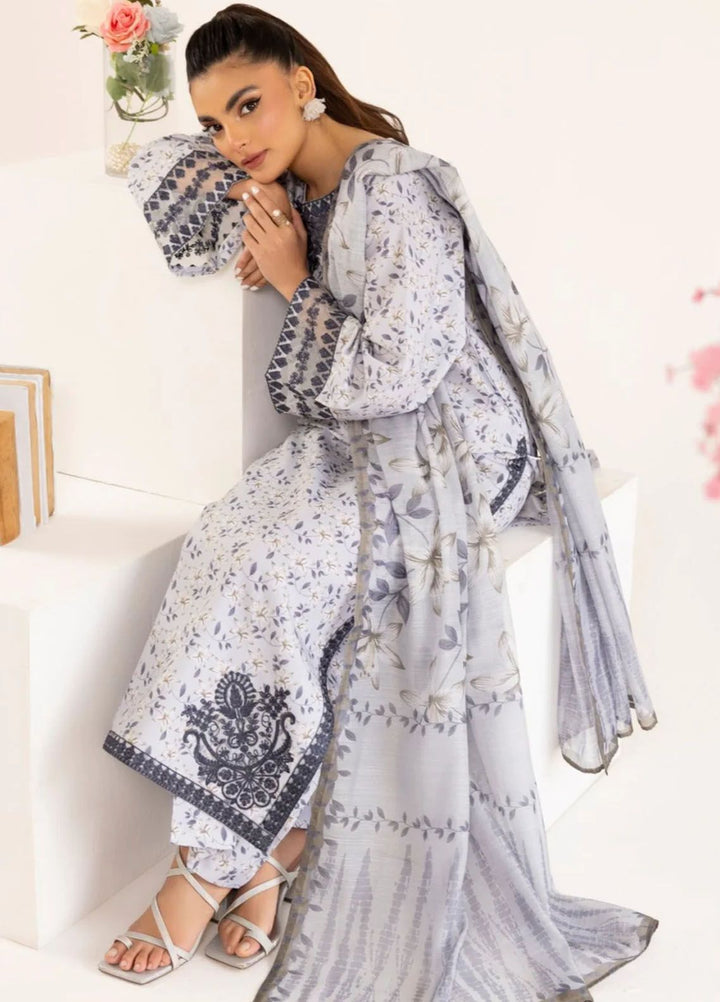 Mohagni Embroidered Lawn Suits Unstitched 3 Piece MG24T PLS-106 - Summer Collection