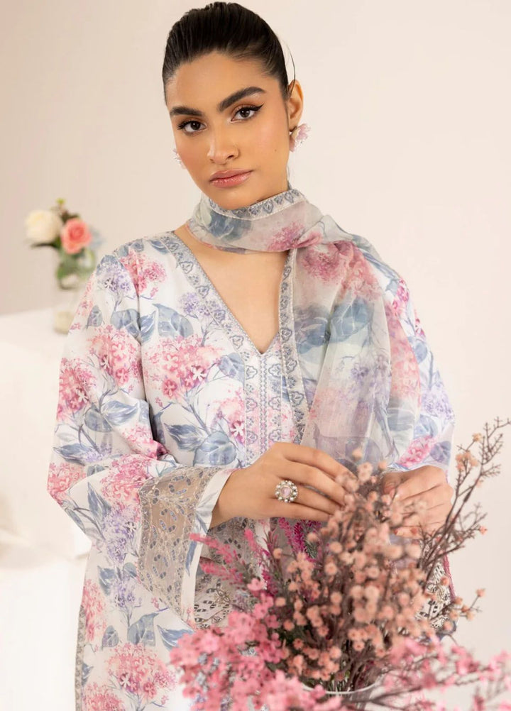 Mohagni Embroidered Lawn Suits Unstitched 3 Piece MG24T PLS-107 - Summer Collection