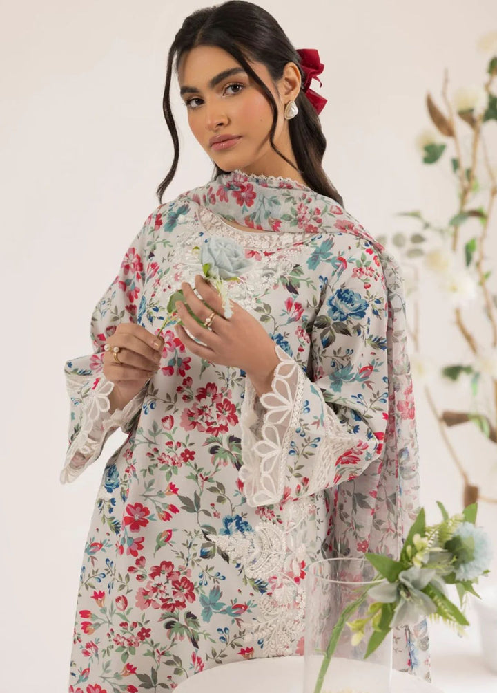 Mohagni Embroidered Lawn Suits Unstitched 3 Piece MG24T PLS-113 - Summer Collection