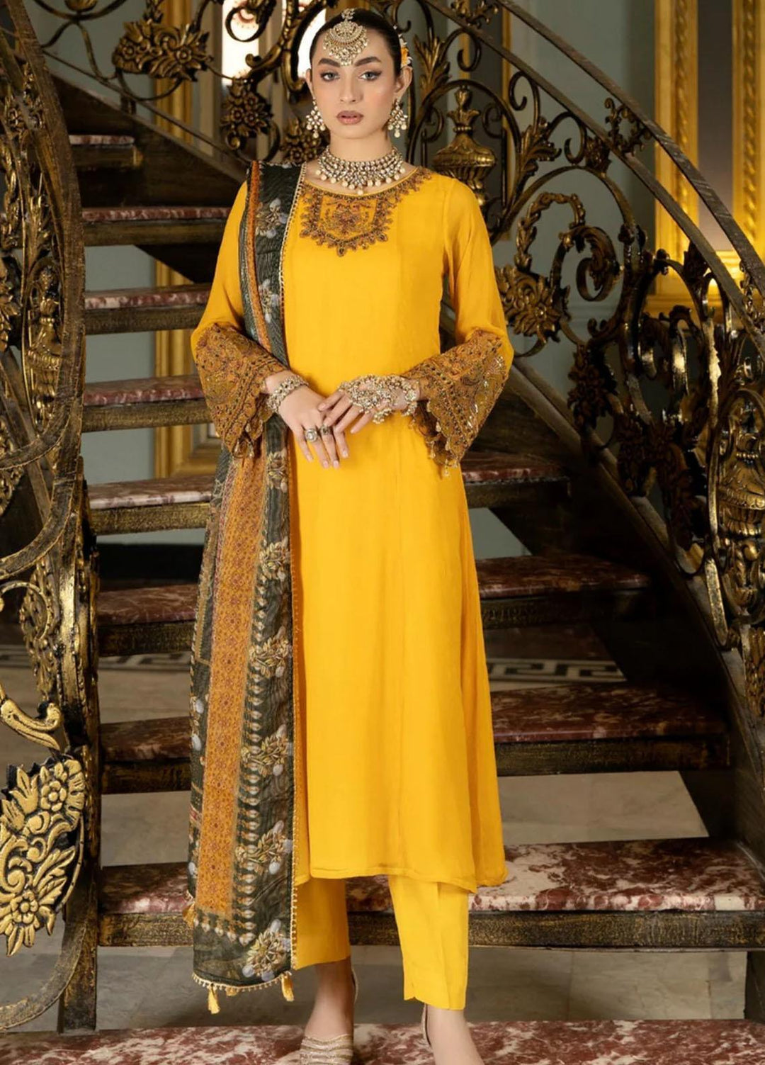 Mohagni Pret Embroidered Chiffon 3 Piece Suit MGP-03