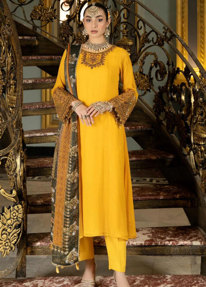 Mohagni Pret Embroidered Chiffon 3 Piece Suit MGP-03