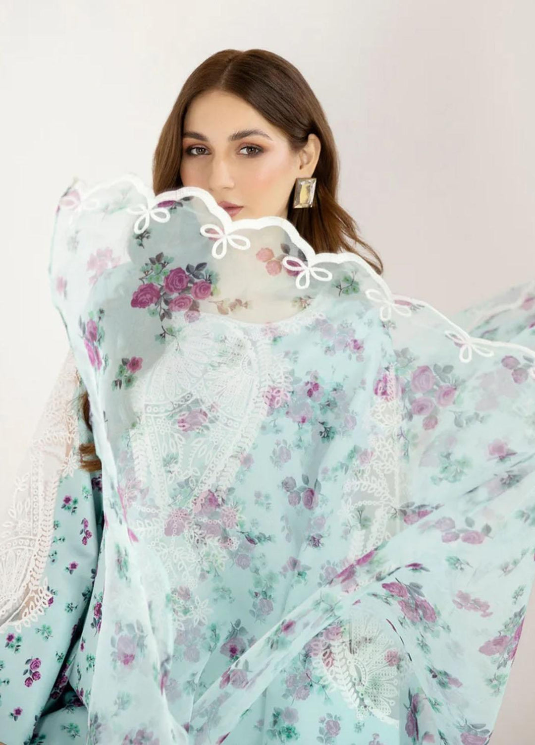 Mohagni Pret Embroidered Silk 3 Piece Suit PLS-27