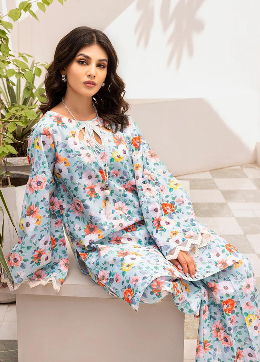 Mohagni Pret Embroidered Lawn 2 Piece Suit PLS-37