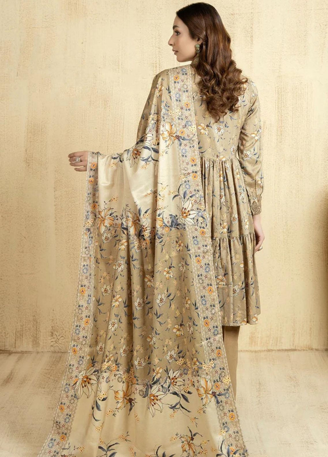 Mohagni Printed Linen Suits Unstitched 2 Piece MOL-22 MLO-08 - Winter Collection