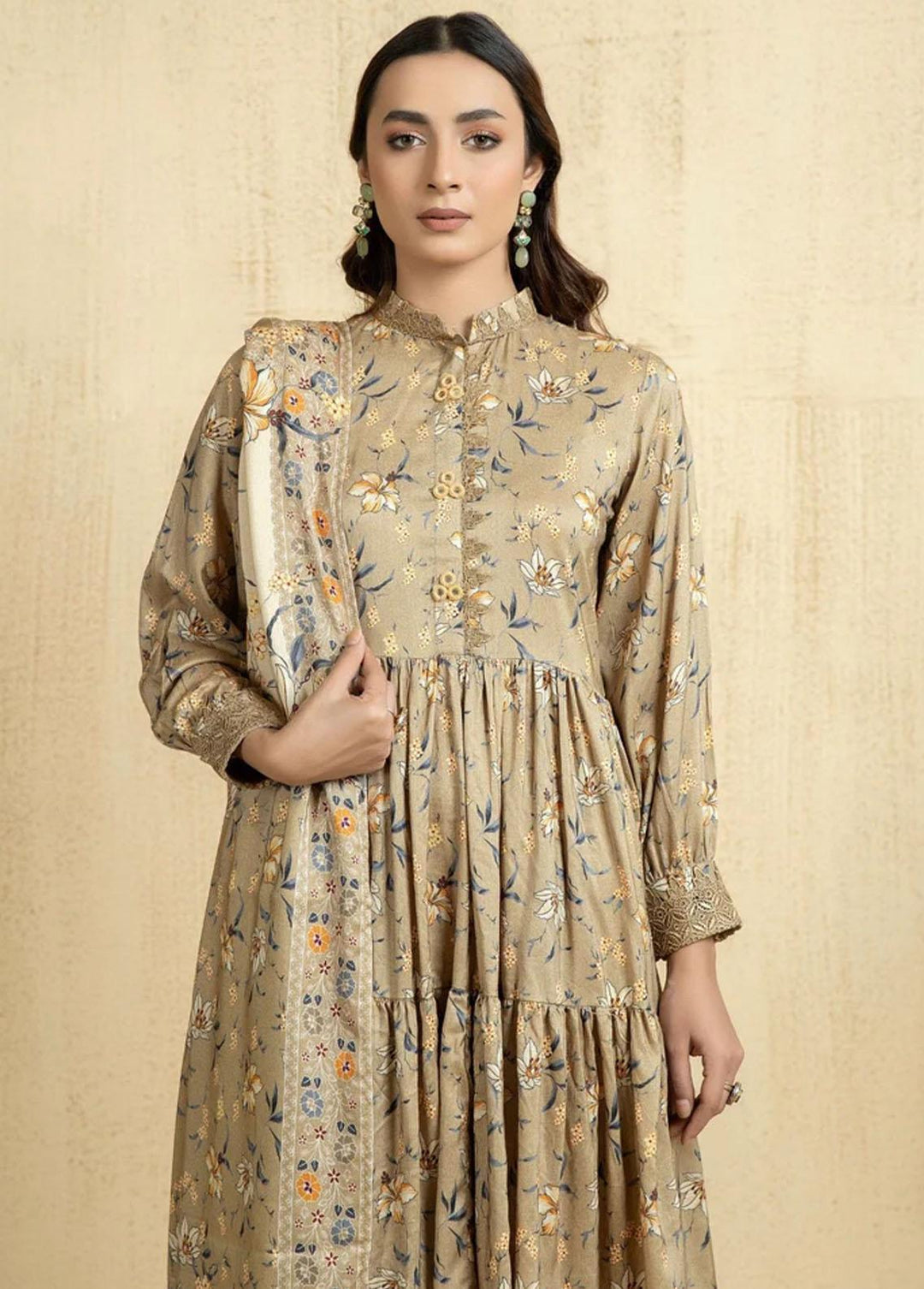 Mohagni Printed Linen Suits Unstitched 2 Piece MOL-22 MLO-08 - Winter Collection