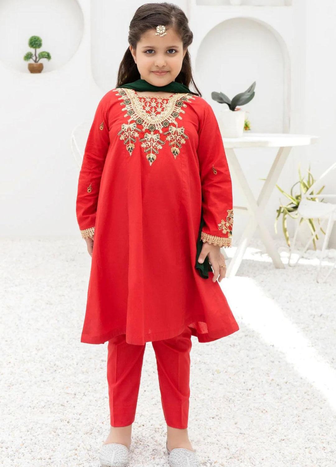 Mohagni Cambric Luxury 3 Piece Suit for Girls -  MO23MM KLEG-01