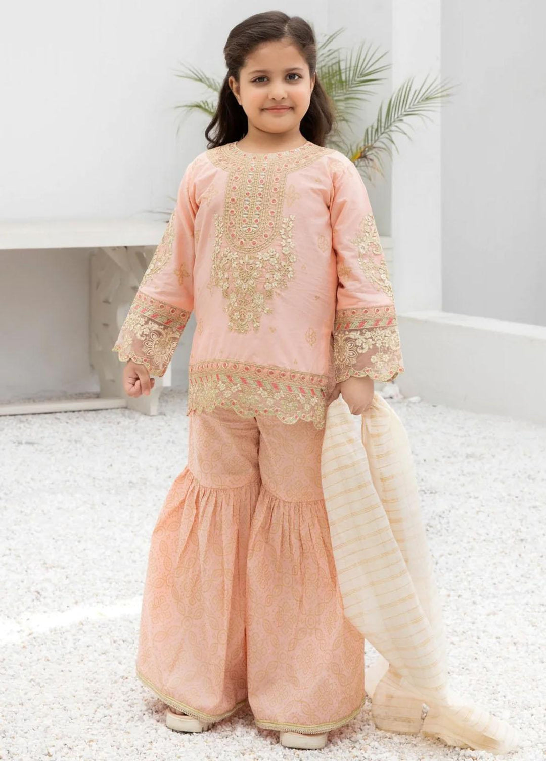 Mohagni Cambric Luxury 3 Piece Suit for Girls -  MO23MM KLEG-02