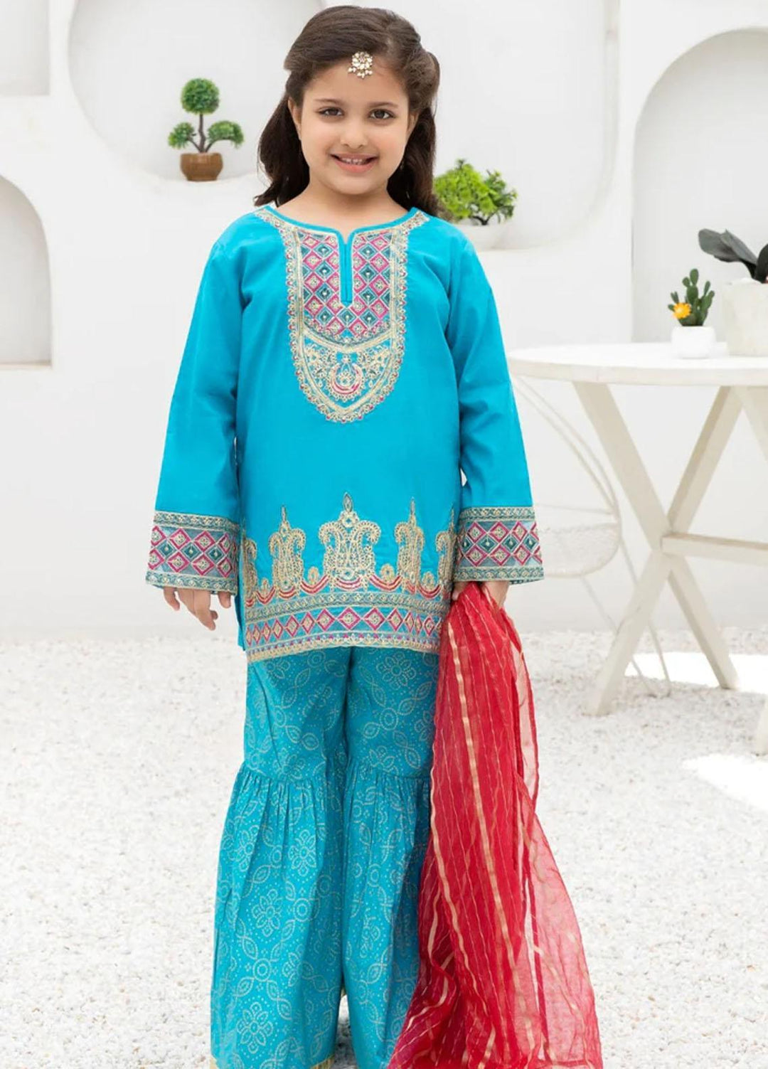 Mohagni Cambric Luxury 3 Piece Suit for Girls -  MO23MM KLEG-03