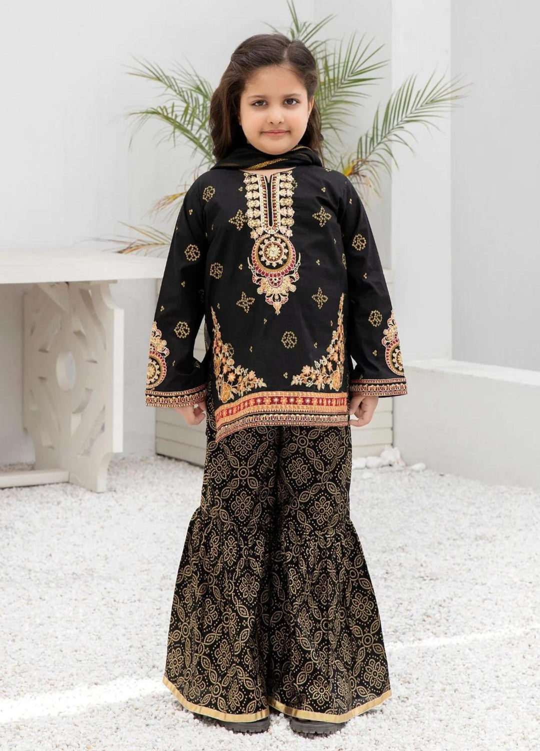 Mohagni Cambric Luxury 3 Piece Suit for Girls -  MO23MM KLEG-04