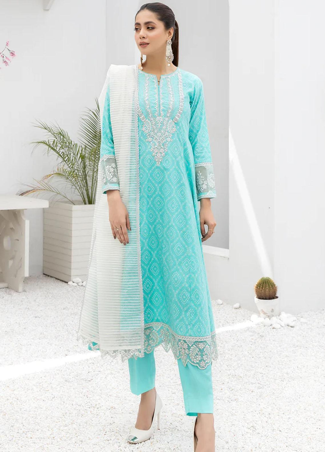 Mohagni Cambric Luxury 3 Piece Suit for Girls -  MO23MM KLEG-08