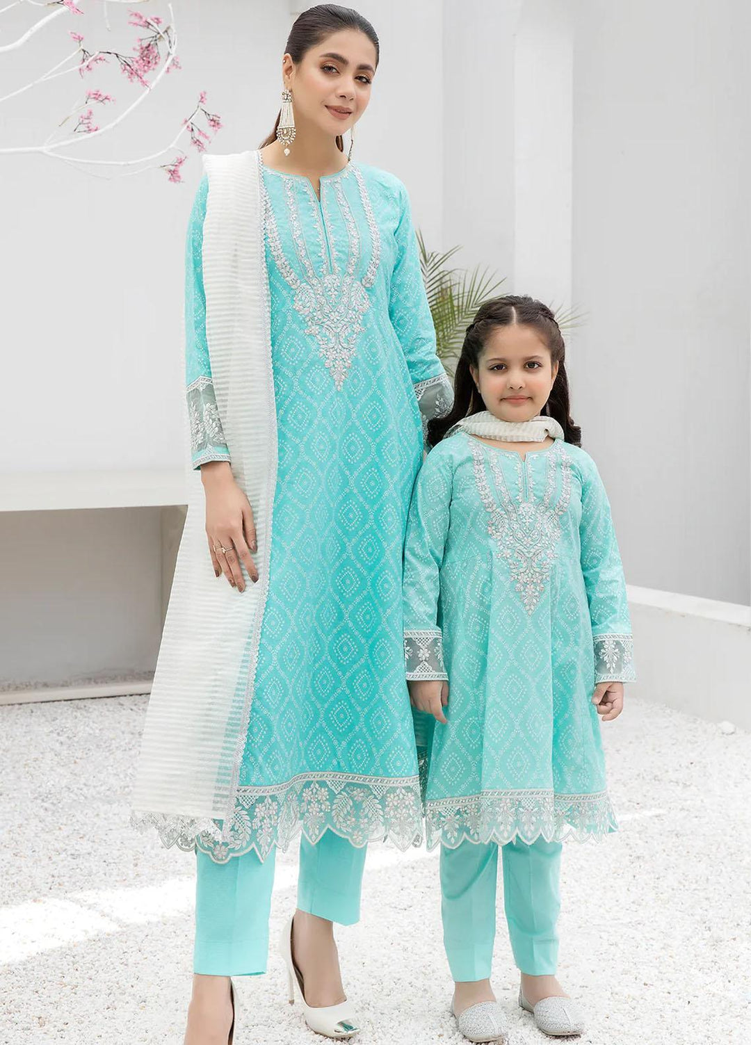 Mohagni Cambric Luxury 3 Piece Suit for Girls -  MO23MM KLEG-08
