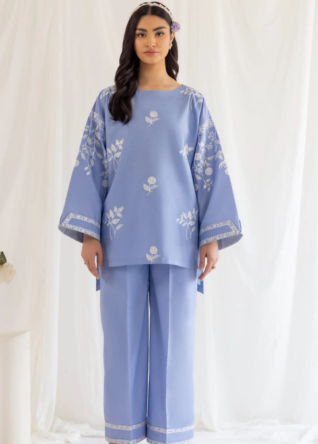 Mohagni Pret Embroidered Cambric 2 Piece Suit LEM-10