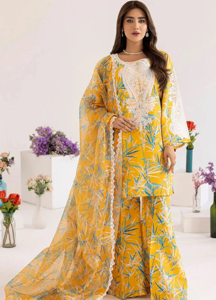 Mohagni Pret Embroidered Lawn 3 Piece Suit PLS-127