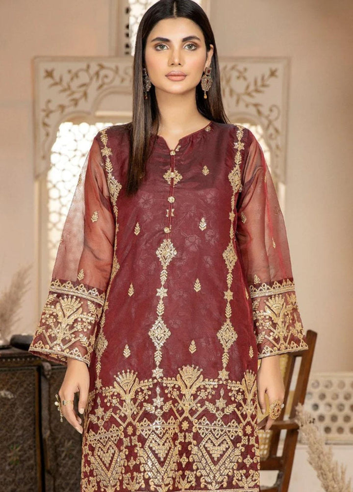 Mohagni Pret Embroidered Organza Kurti MO22F LEB-22-19