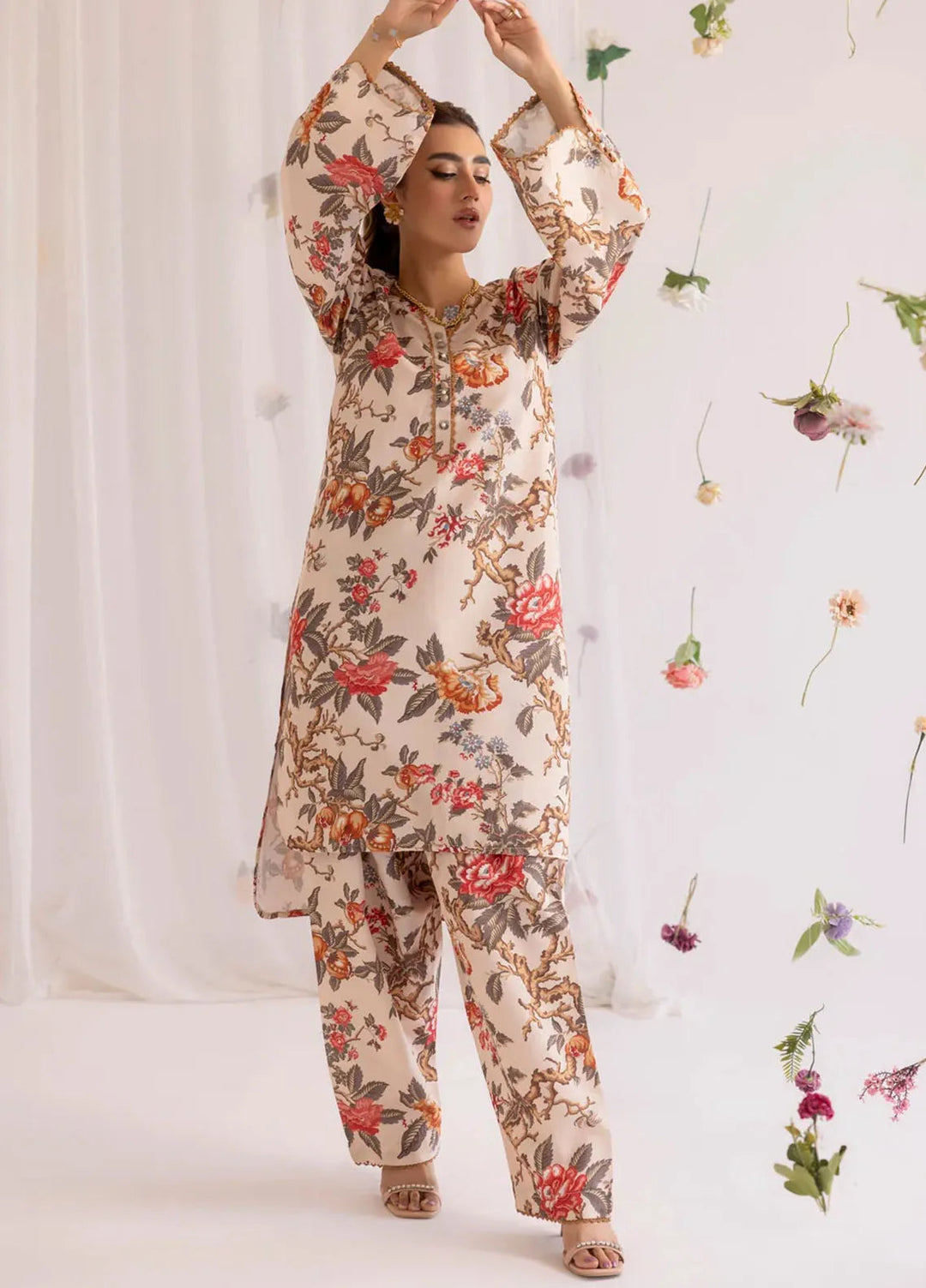 Mohagni Pret Printed Lawn 2 Piece Suit LPS-01