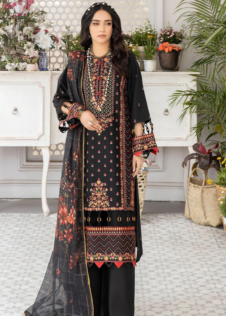 Mohagni Embroidered Lawn Suits Unstitched 3 Piece BM-03 - Luxury Collection