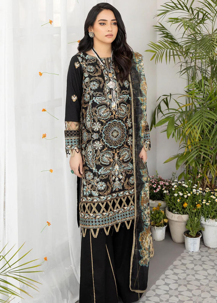Mohagni Pret Embroidered Lawn 3 Piece Suit BM-08