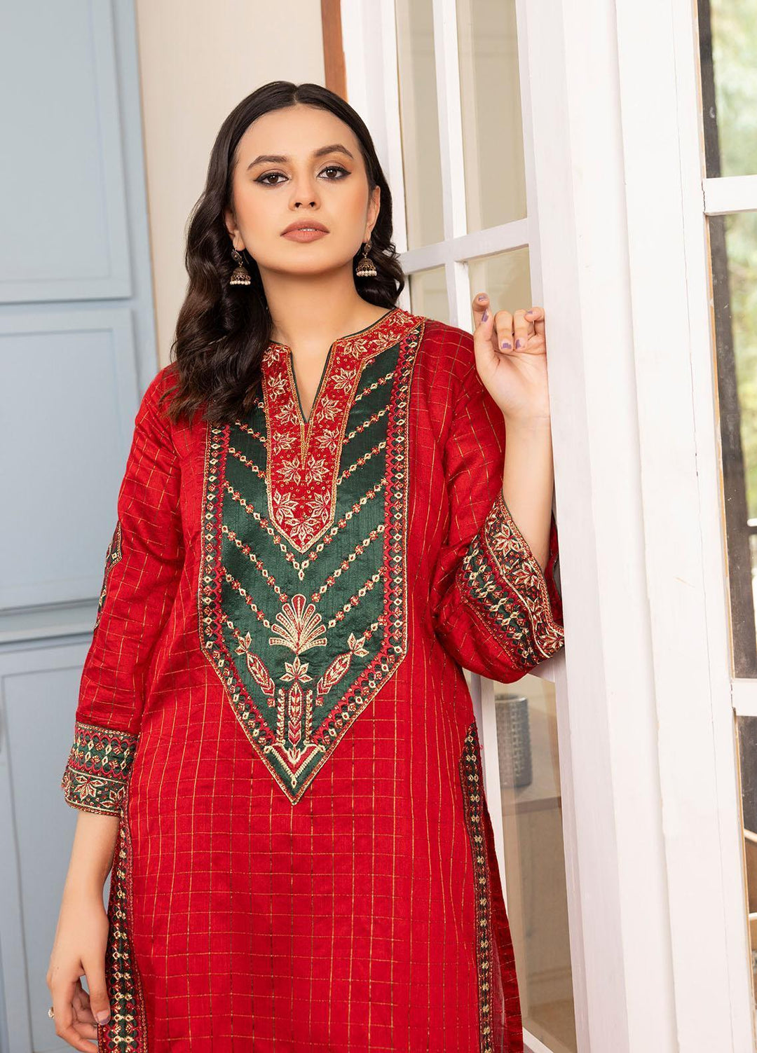 Mohagni Pret Embroidered Cotton Silk 2 Piece Suit CSP-10