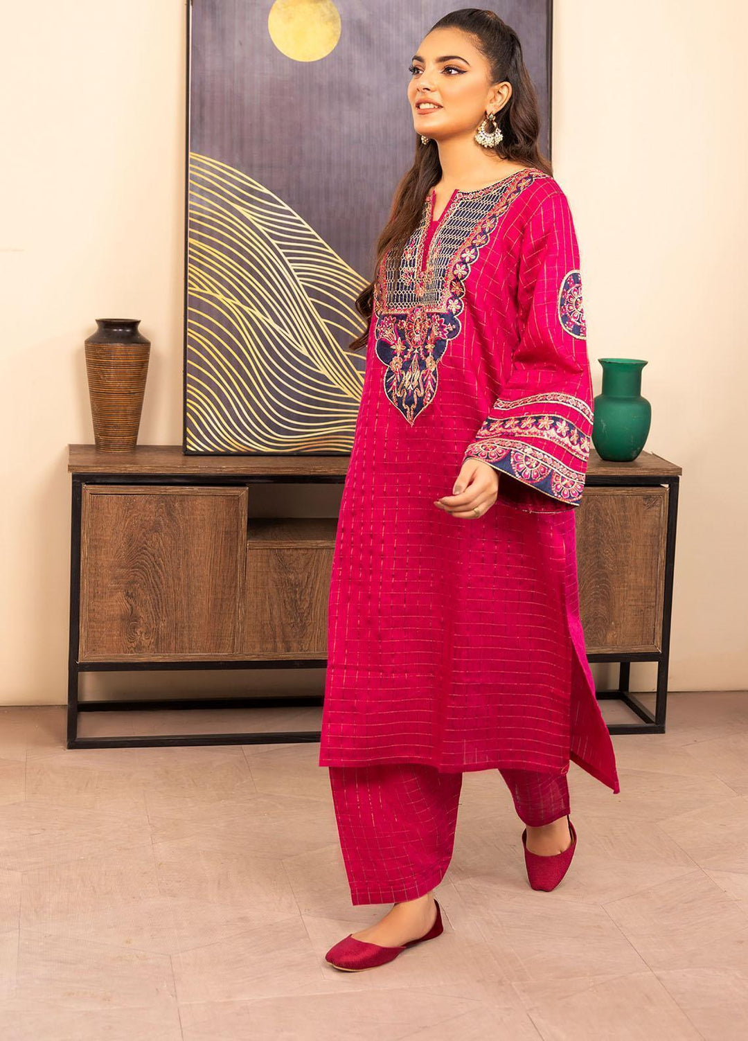 Mohagni Pret Embroidered Cotton Silk 2 Piece Suit CSP-11