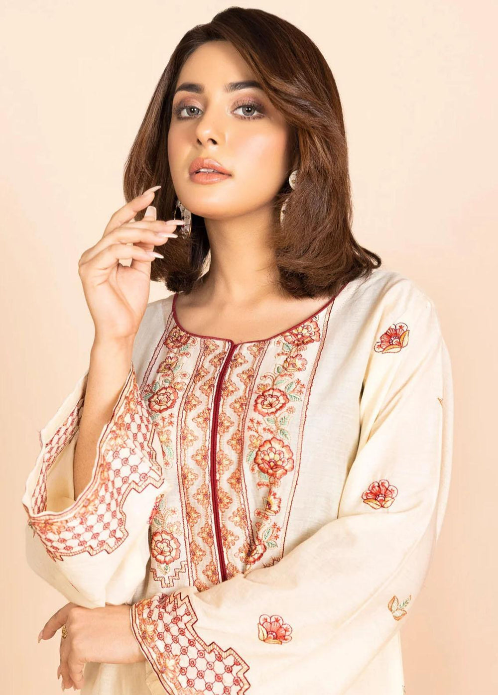 Mohagni Pret Embroidered Lawn Kurti ELU-17