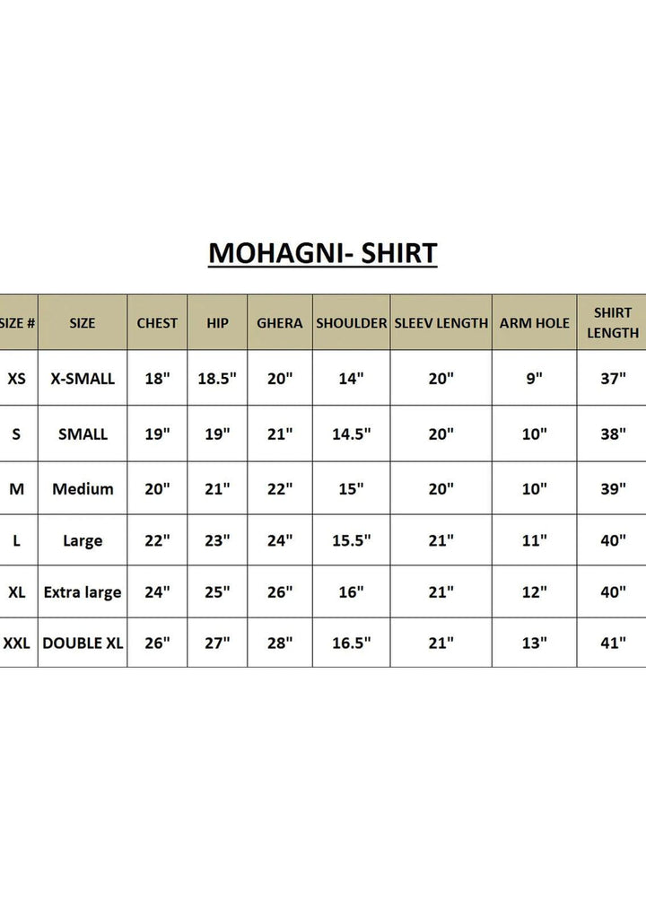 Mohagni Pret Embroidered Organza Kurti LEB-22-19