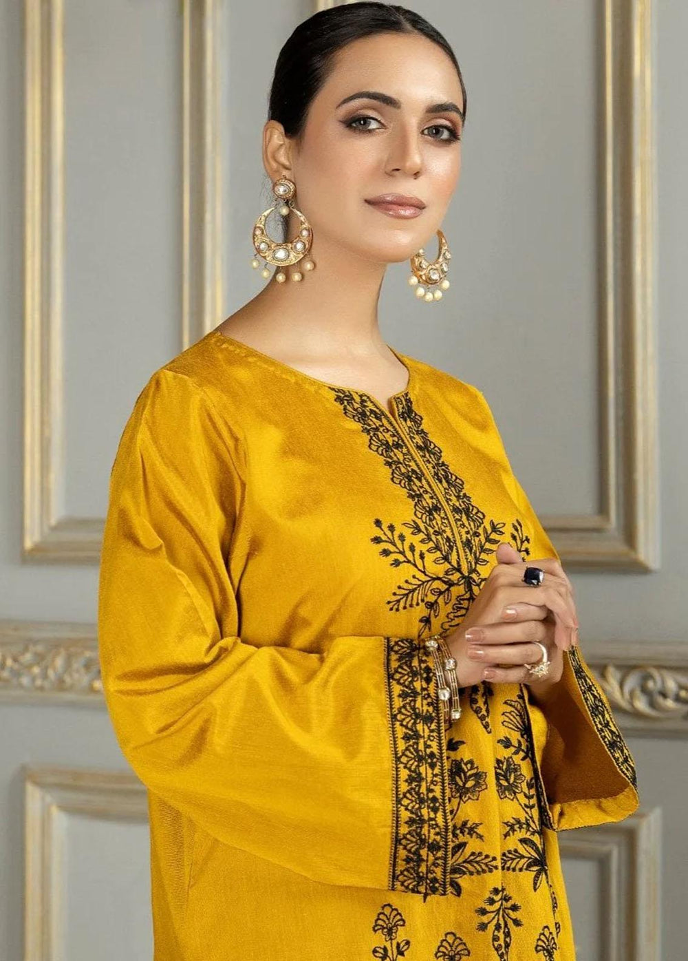 Mohagni Pret Embroidered Cotton Silk Kurti LEC-17