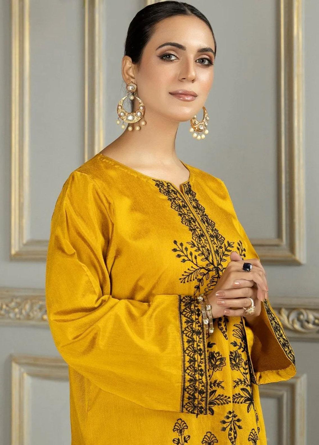 Mohagni Pret Embroidered Cotton Silk Kurti LEC-17