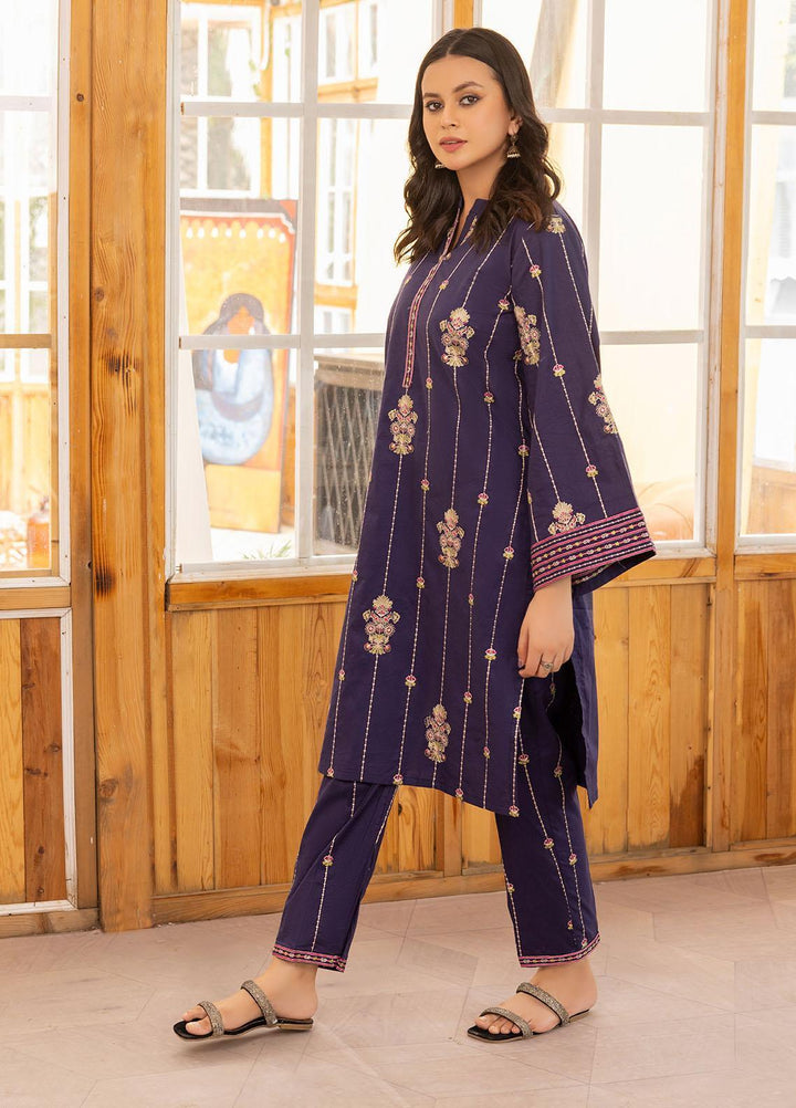 Mohagni Pret Embroidered Cotton 2 Piece Suit LEM-03