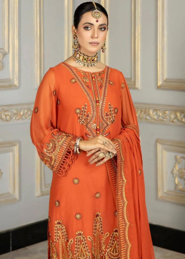 Mohagni Embroidered Chiffon Suits Unstitched 3 Piece MEC-19 - Luxury Collection