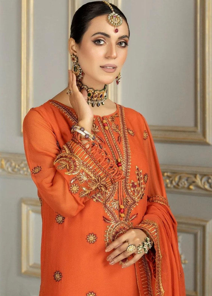 Mohagni Embroidered Chiffon Suits Unstitched 3 Piece MEC-19 - Luxury Collection