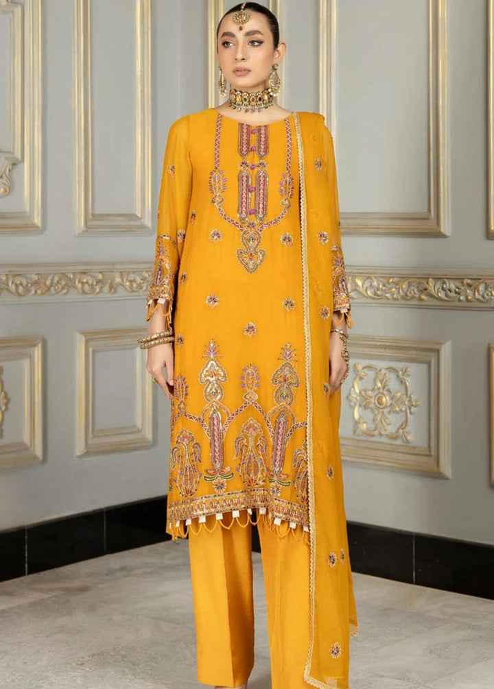 Mohagni Pret Embroidered Chiffon 3 Piece Suit MEC-22