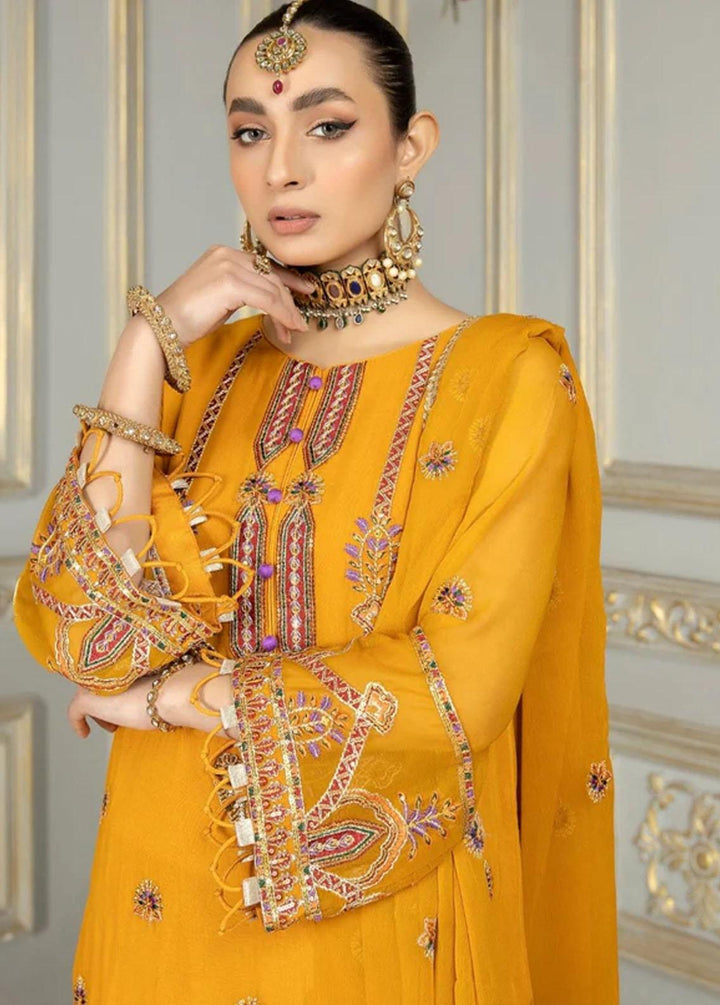 Mohagni Pret Embroidered Chiffon 3 Piece Suit MEC-22