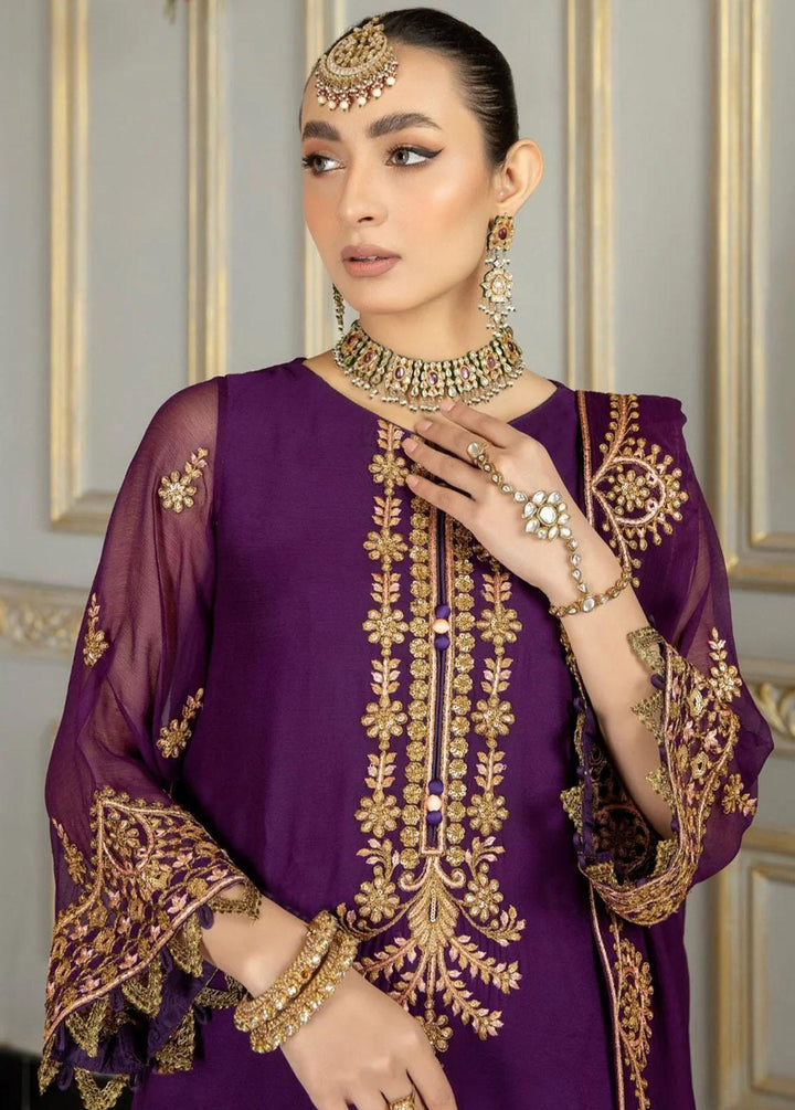 Mohagni Embroidered Chiffon Suits Unstitched 3 Piece MEC-23 - Luxury Collection