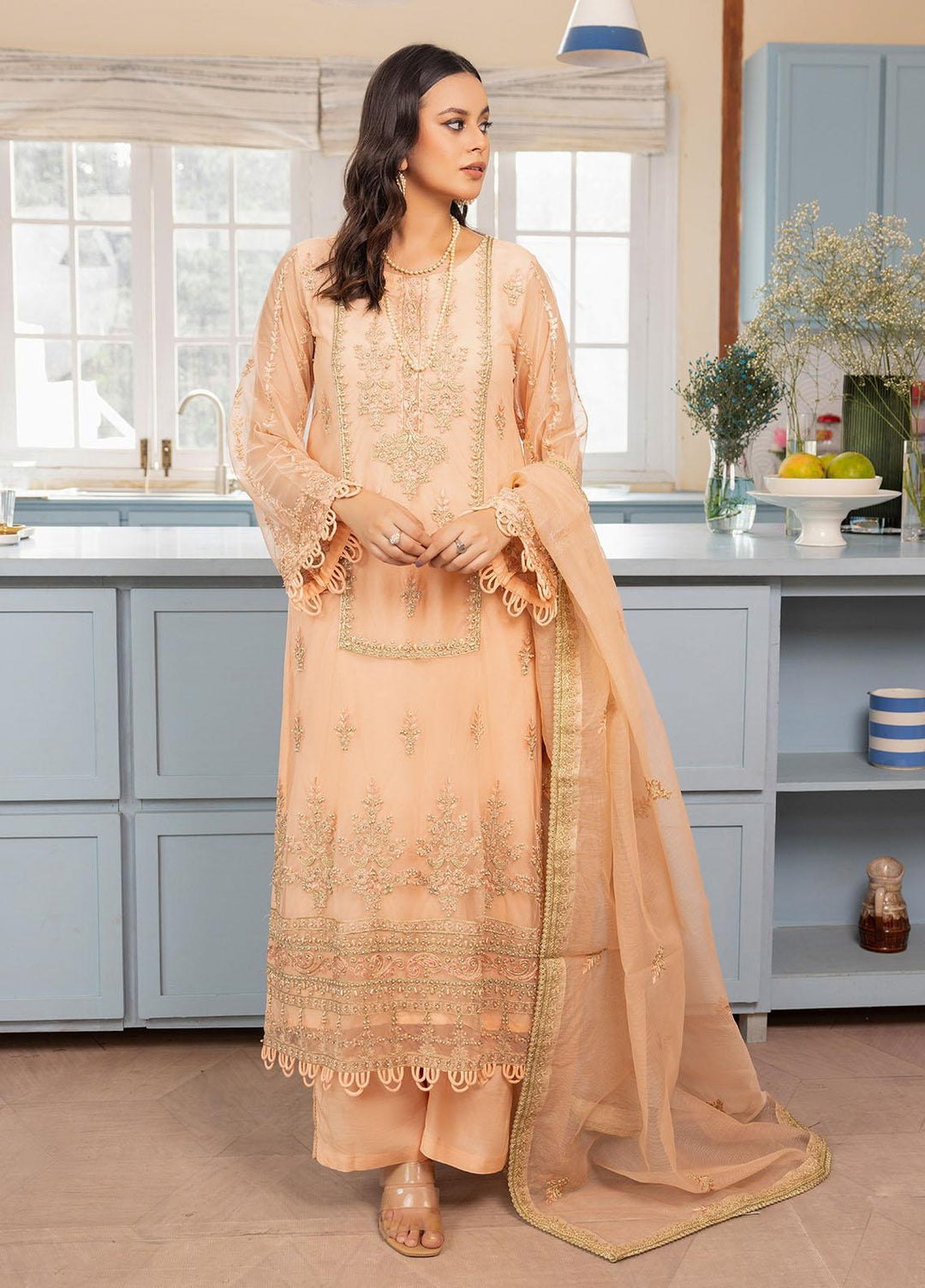Mohagni Pret Embroidered  3 Piece Suit MGG-01