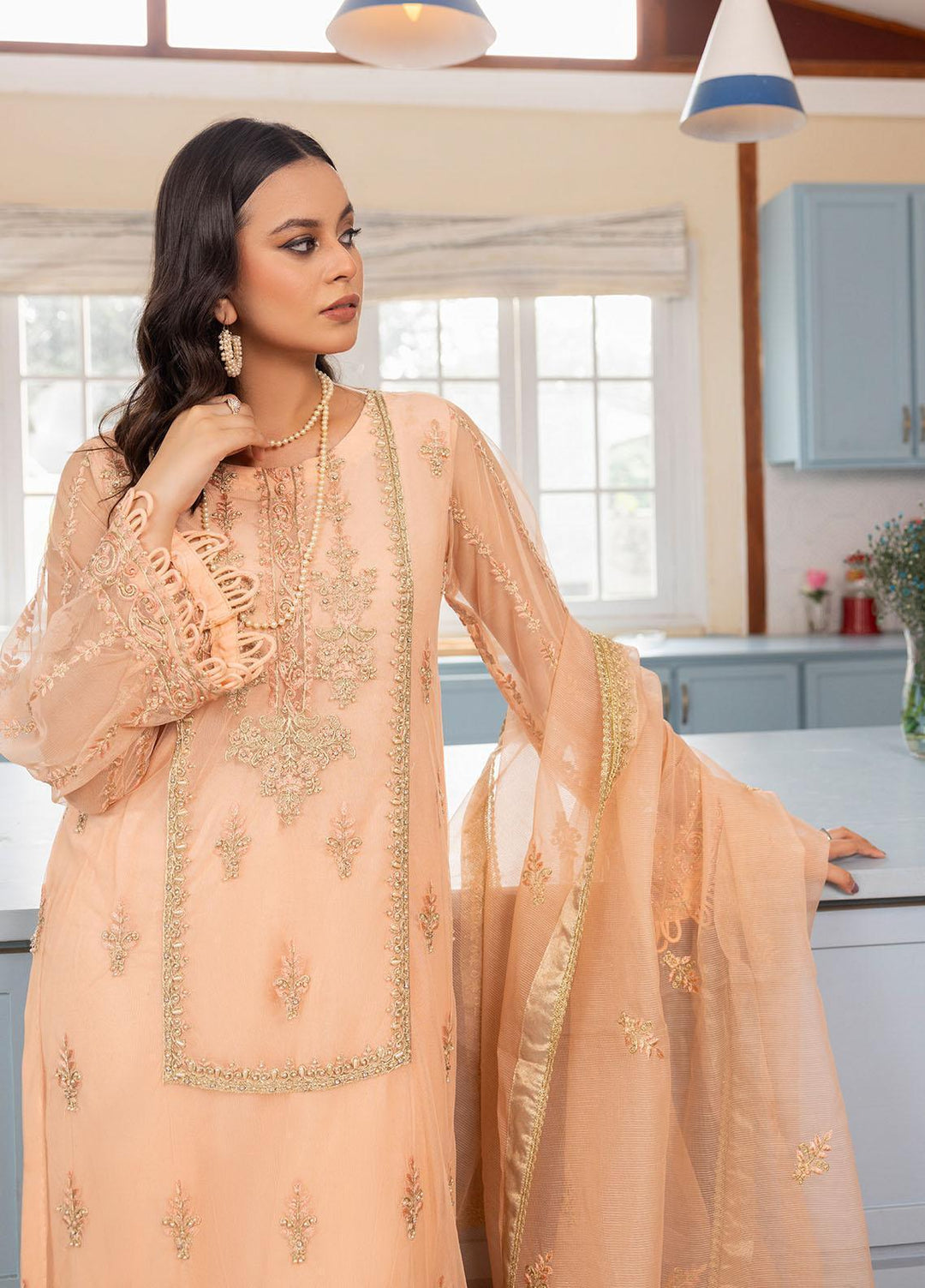 Mohagni Pret Embroidered  3 Piece Suit MGG-01