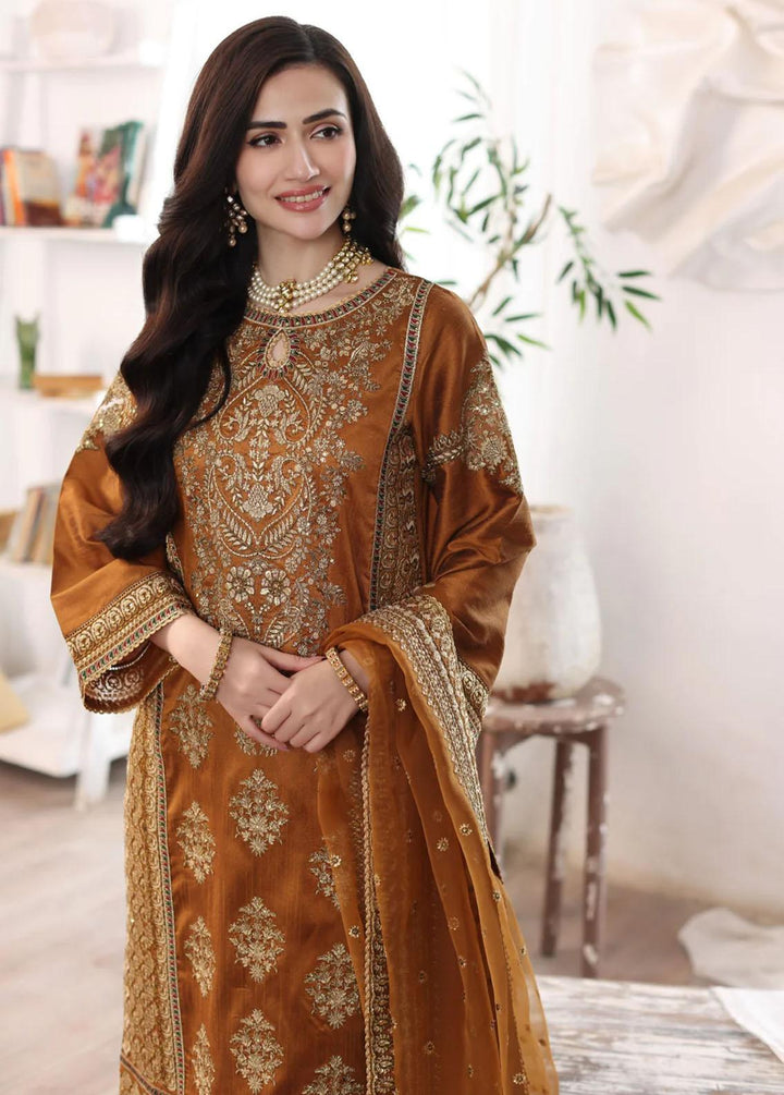 Mohagni Pret Embroidered Raw Silk 3 Piece Suit MGS-06 AABROO