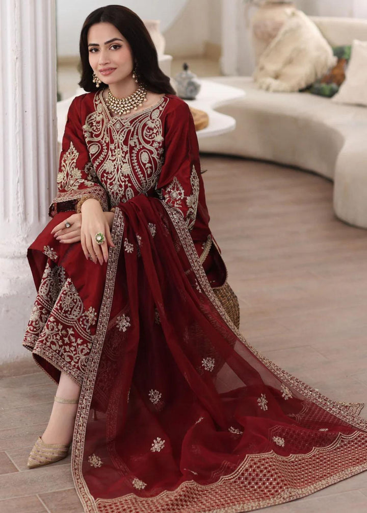 Mohagni Pret Embroidered Raw Silk 3 Piece Suit MGS-08 ANARKALI