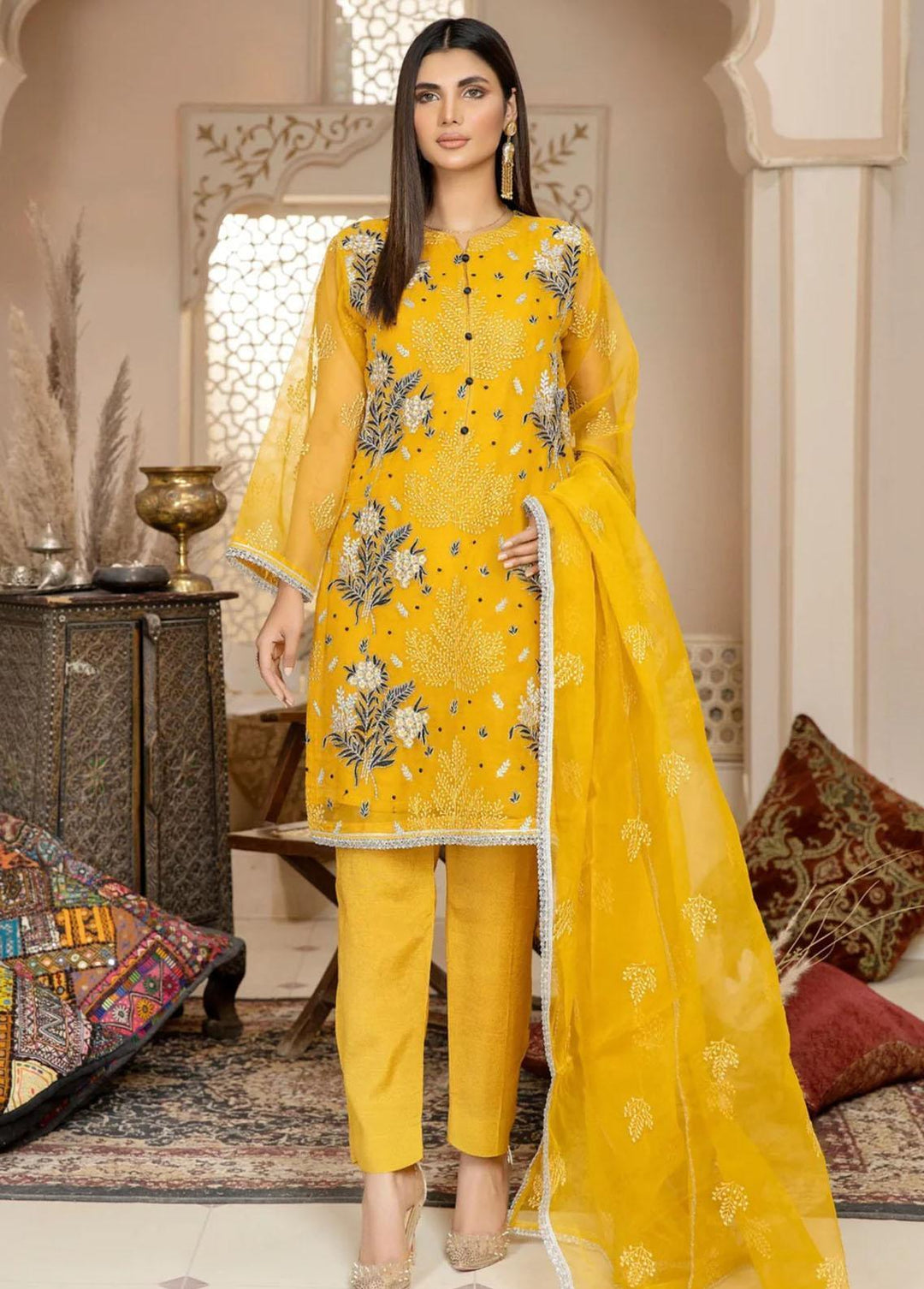 Mohagni Pret Embroidered Organza 2 Piece Suit MOP-01