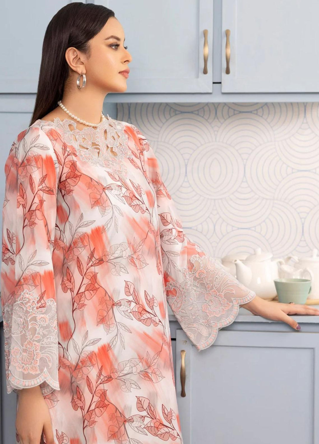 Mohagni Pret Embroidered Viscose 2 Piece Suit PLS-47