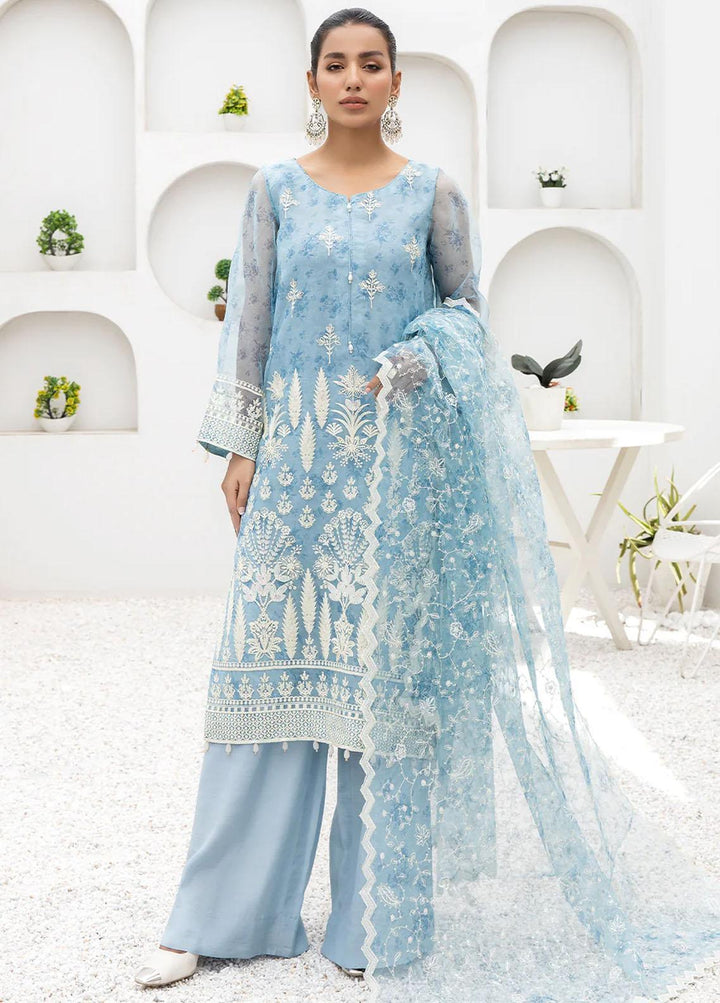Mohagni Pret Embroidered Organza 3 Piece Suit POM-07
