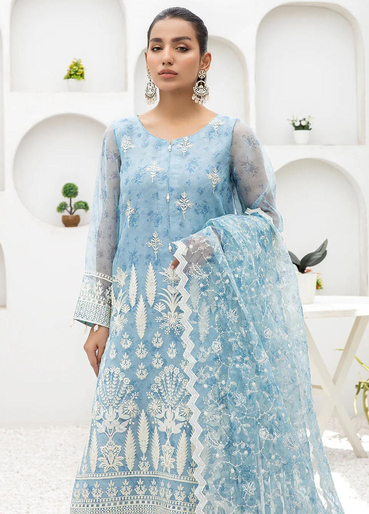 Mohagni Pret Embroidered Organza 3 Piece Suit POM-07