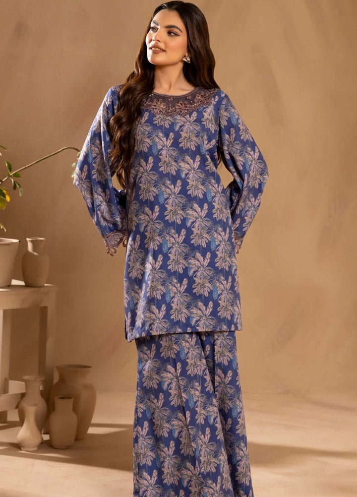 Mohagni Embroidered Slub Suits Unstitched 2 Piece BLS-10 - Winter Collection