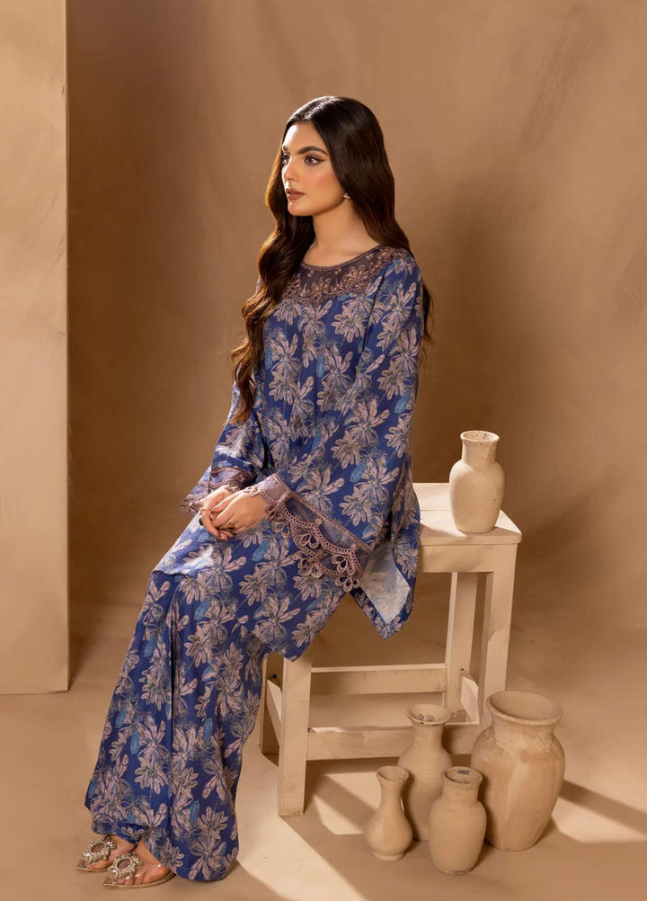 Mohagni Embroidered Slub Suits Unstitched 2 Piece BLS-10 - Winter Collection