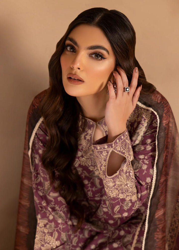 Mohagni Pret Embroidered Slub 3 Piece Suit SBLS-12