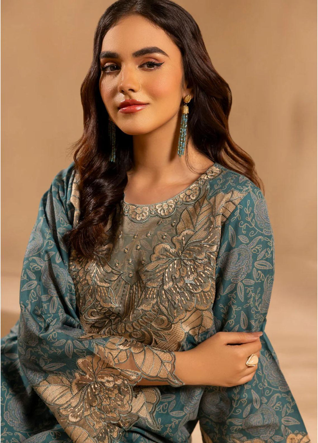 Mohagni Pret Embroidered Slub 2 Piece Suit SBLS-13