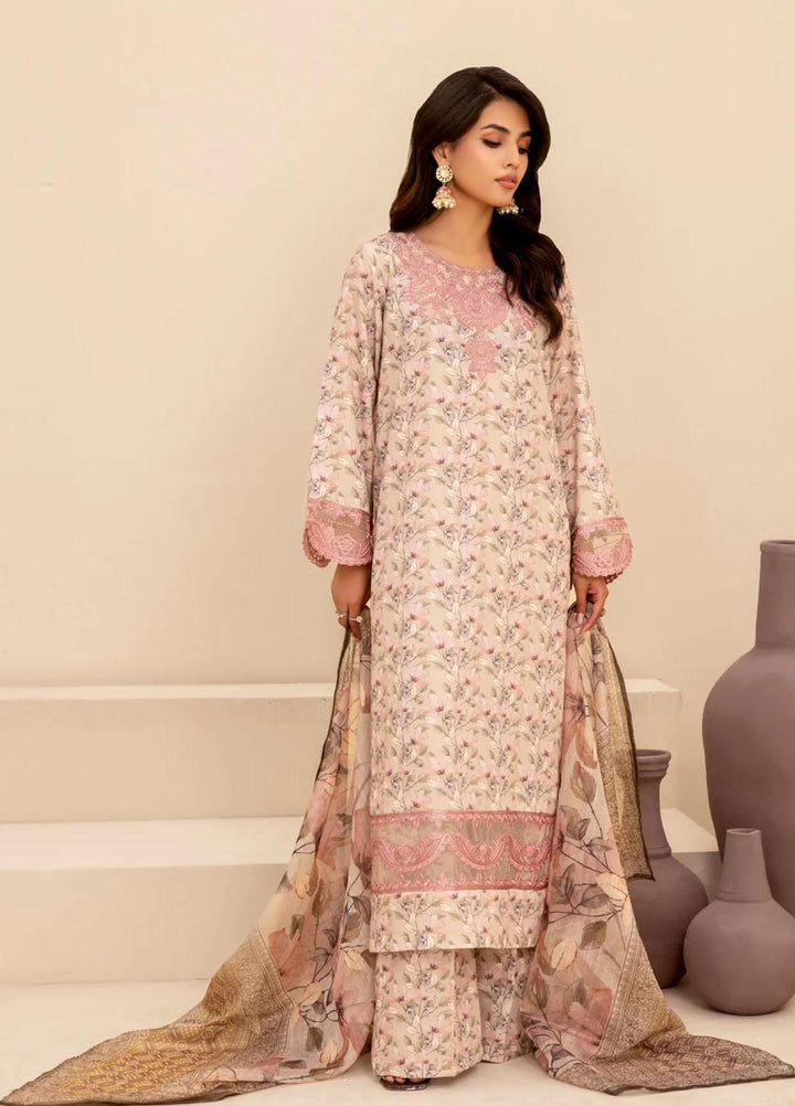 Mohagni Pret Embroidered Slub 3 Piece Suit SBLS-16