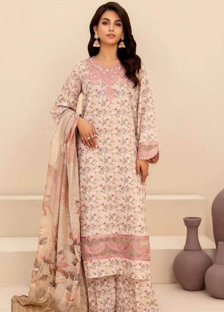 Mohagni Pret Embroidered Slub 3 Piece Suit SBLS-16