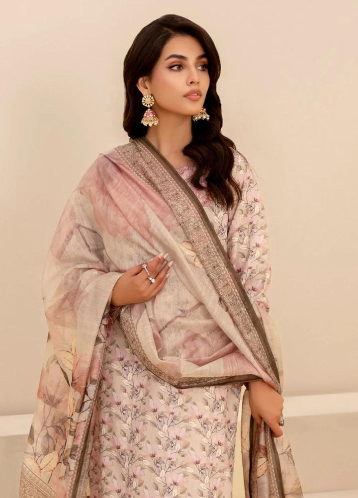 Mohagni Pret Embroidered Slub 3 Piece Suit SBLS-16