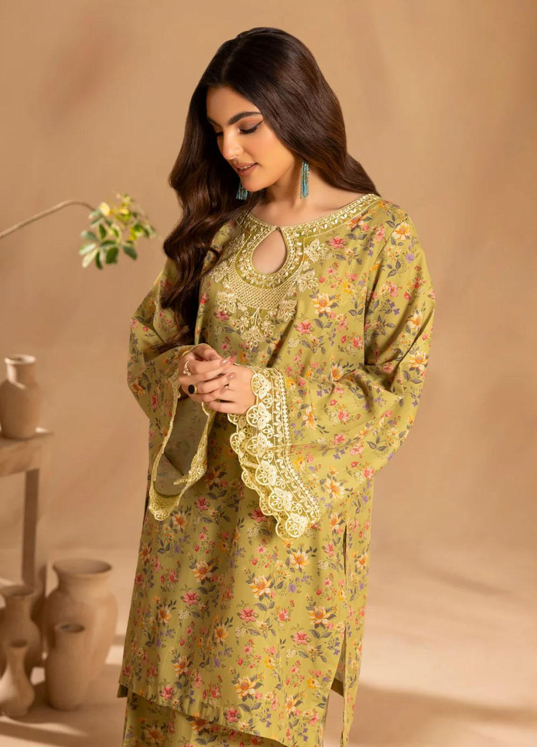 Mohagni Embroidered Slub Suits Unstitched 2 Piece BLS-17 - Winter Collection