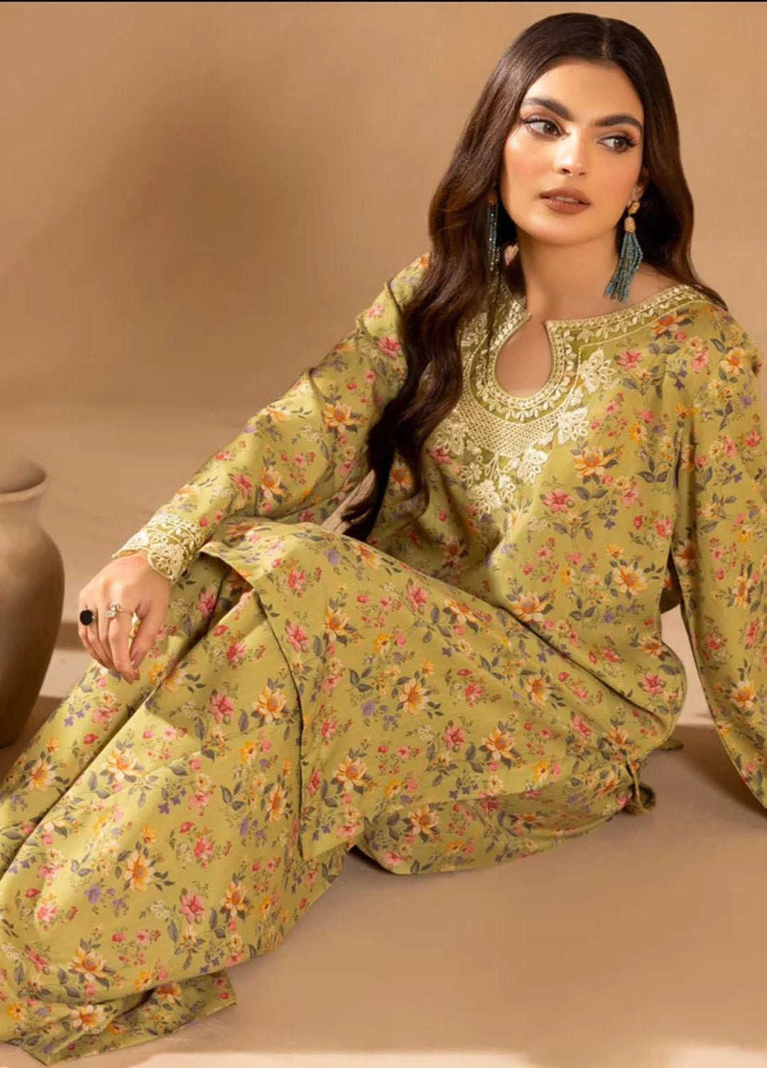 Mohagni Pret Embroidered Slub 2 Piece Suit SBLS-17